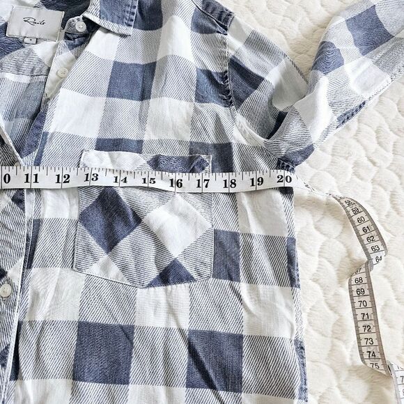 Rails plaid button down shirt tartan blue white - Picture 3 of 5